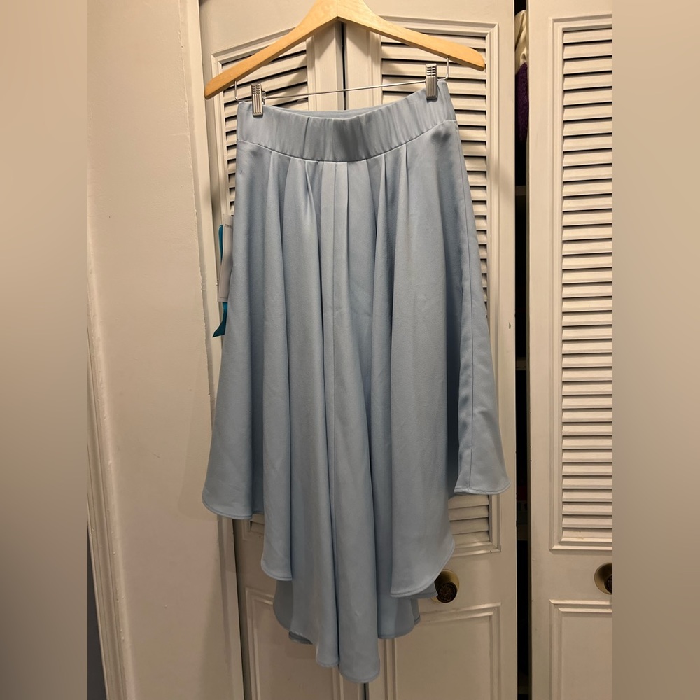 Sky blue XS Designer sample Hi Lo skirt